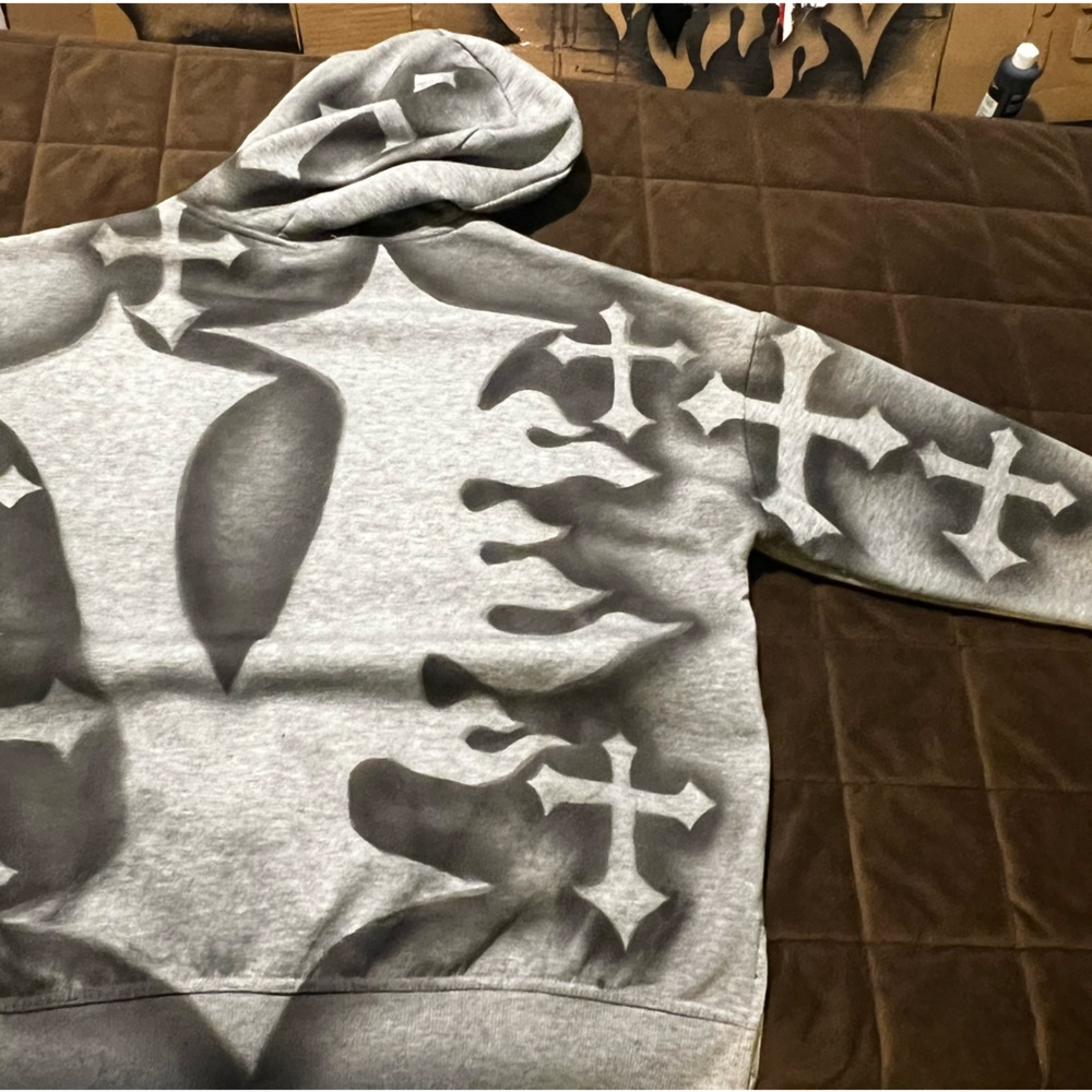 Custom voodoo gray hoodie